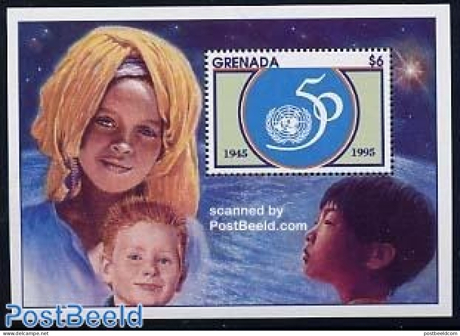 Grenada 1995 50 Years UNO S/s, Mint NH, History - United Nations - Autres & Non Classés