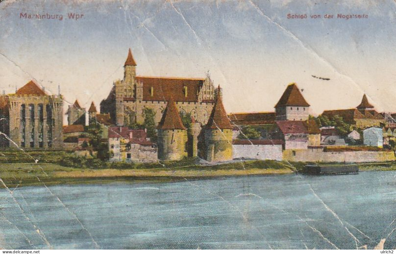 AK Marienburg - Westpreussen - Schloss Von Der Nogatseite - Feldpost Mas. Tr. Ers. Abt. 20 - 1917 (69372) - Westpreussen