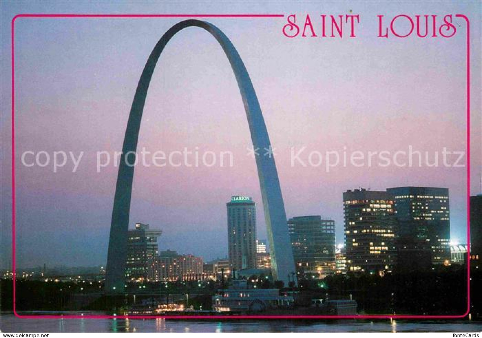 72863606 Saint Louis Missouri Lights Of Evening Glow Mississippi River Gateway A - Sonstige & Ohne Zuordnung