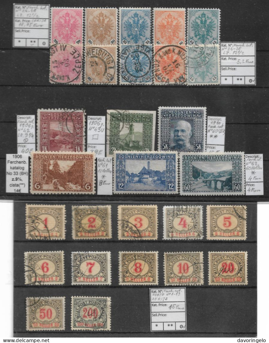 Bosnia-Herzegovina/Austria-Hungary, 1912 Year, No 61 & 62, Hinged (*) - Bosnien-Herzegowina