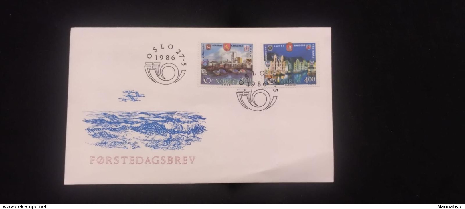 C) 1986. NORWAY. FDC. TWIN CITIES. DOUBLE STAMP. XF - Sonstige & Ohne Zuordnung