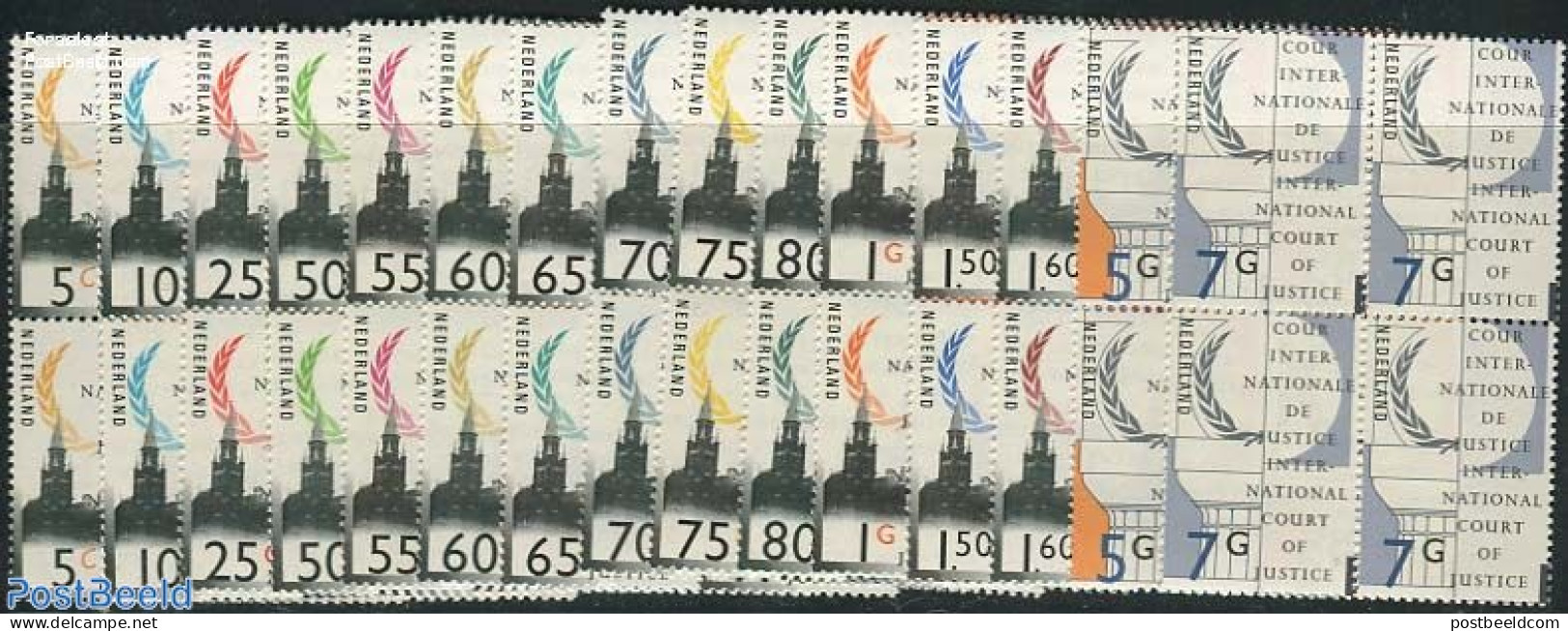 Netherlands 1989 Cour De Justice Int. 15v, Blocks Of 4 [+], Mint NH - Unused Stamps