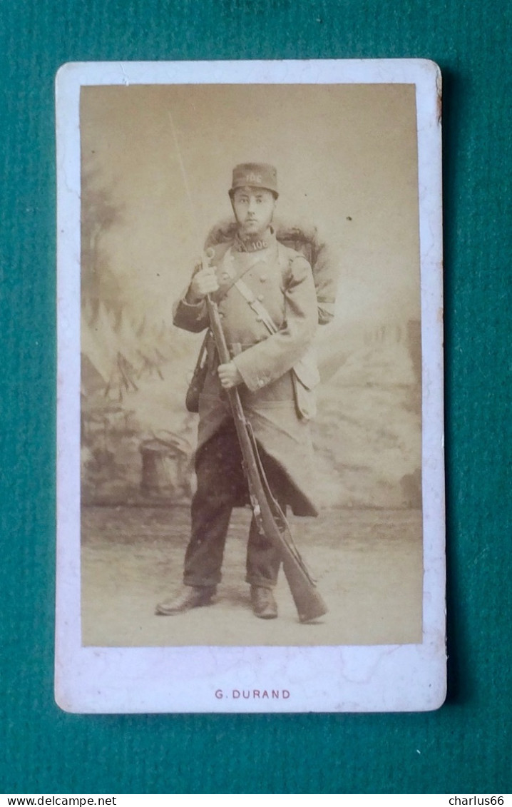 CDV Photo Ancienne Militaire Durand Photographe CHALONS SUR MARNE - Other & Unclassified