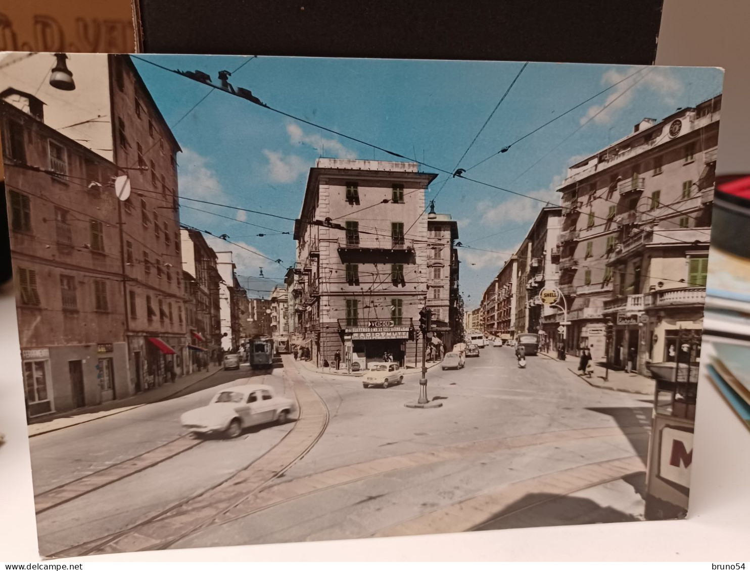 Cartolina Genova Certosa, Via Jori E Via Canepari 1965,distributore Shell - Genova