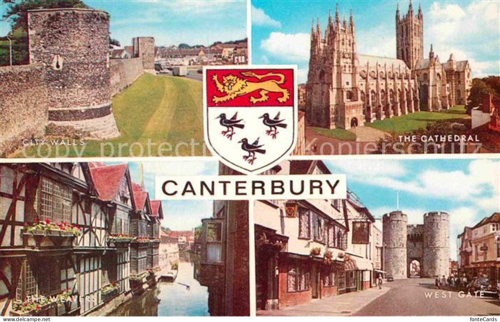 72859332 Canterbury Kent City Walls The Cathedral The Weavers West Gate  - Other & Unclassified