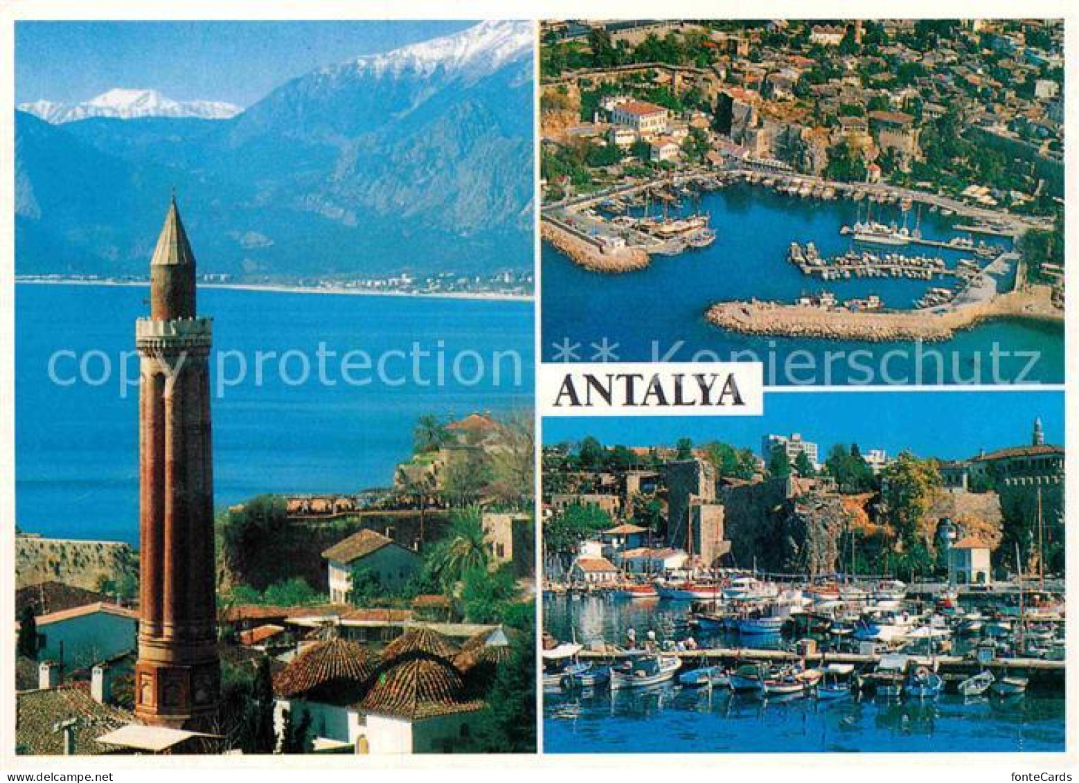 72859305 Antalya Minarett Fliegeraufnahme Bootshafen Antalya - Turchia