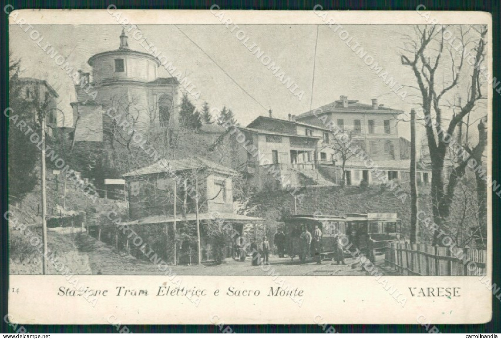 Varese Sacro Monte Tram PIEGA Cartolina QK8378 - Varese