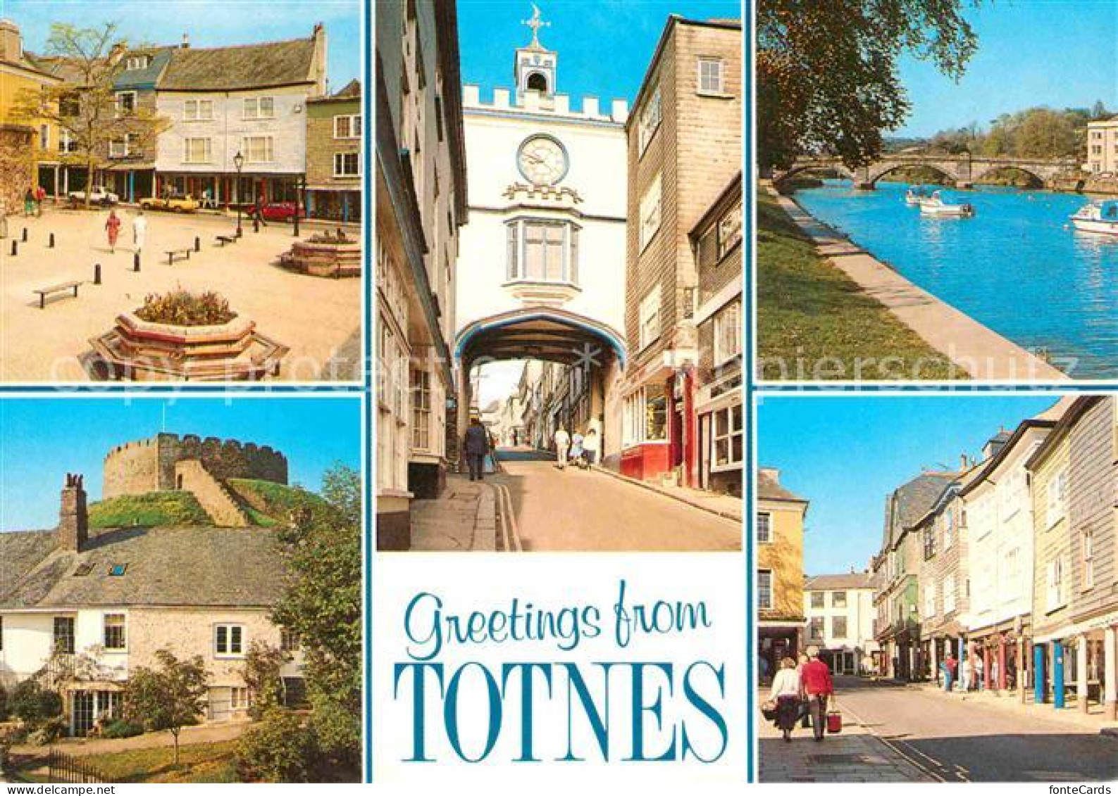 72858082 Totnes Town Platz Torbogen Innenstadt Partie Am Fluss Burg Totnes Town - Other & Unclassified