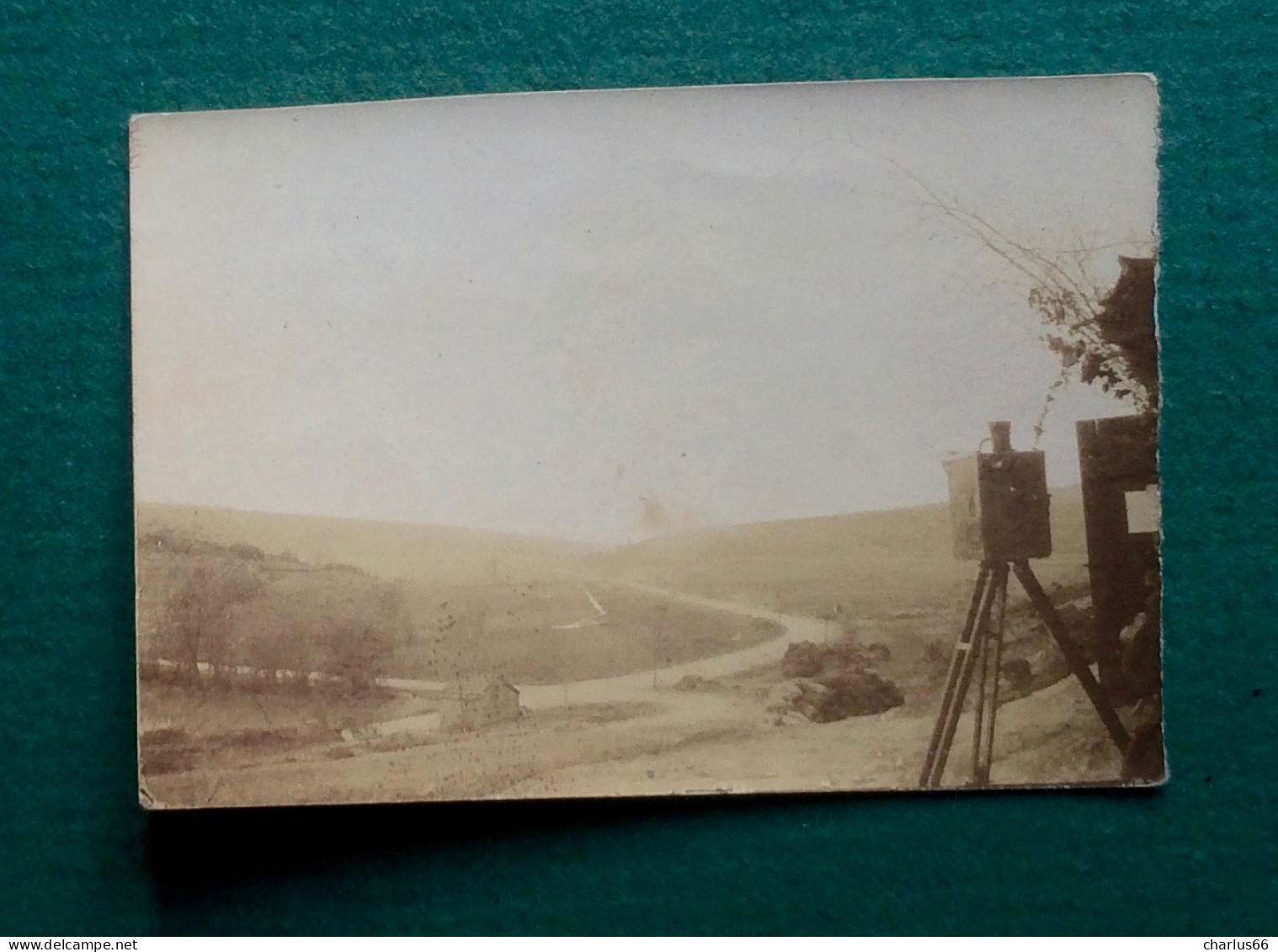 PHOTO 1915 Appareil Photo Ancien Camera Pose éclatement D'un Obus RONVAL REIMS - Autres & Non Classés