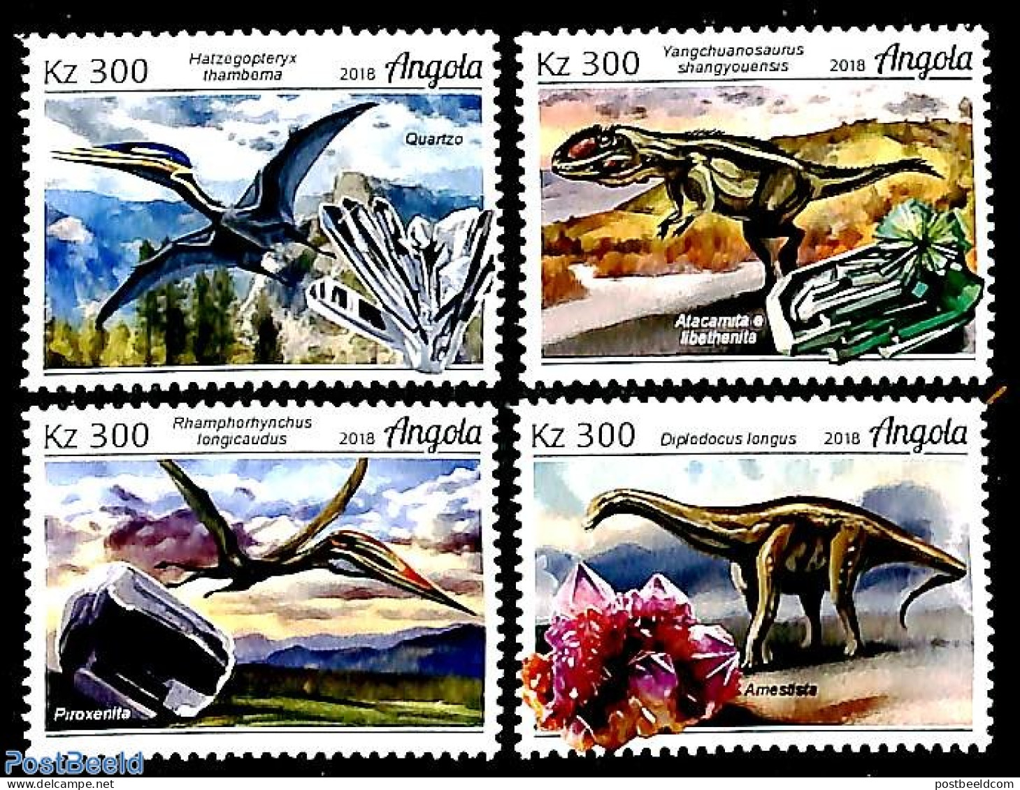 Angola 2018 Preh. Animals 4v, Mint NH, Nature - Prehistoric Animals - Vor- U. Frühgeschichte