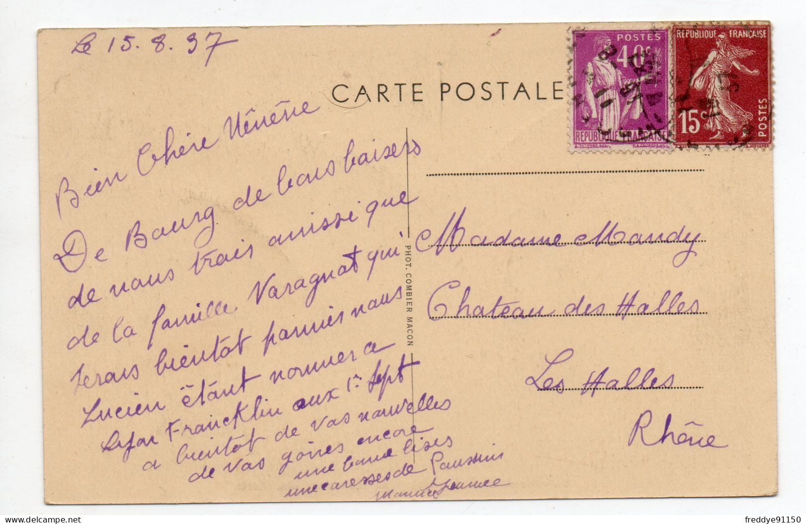 01 . Bourg En Bresse . Le Monument Aux Morts . 1937 - Autres & Non Classés