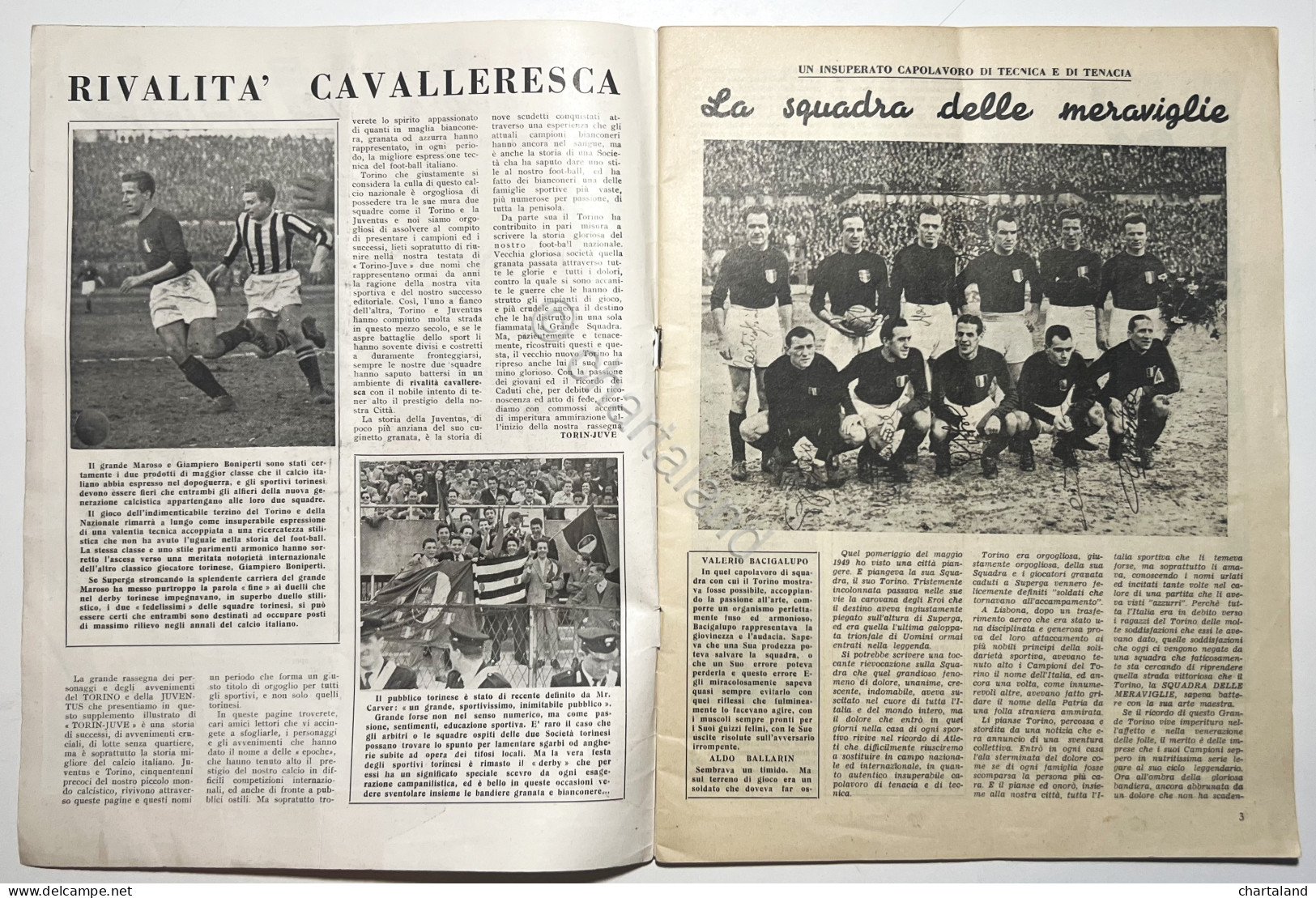 Suppl. Al Torin Juve Illustrato - 50 Anni Di Personaggi Del Calcio Torinese 1953 - Autres & Non Classés