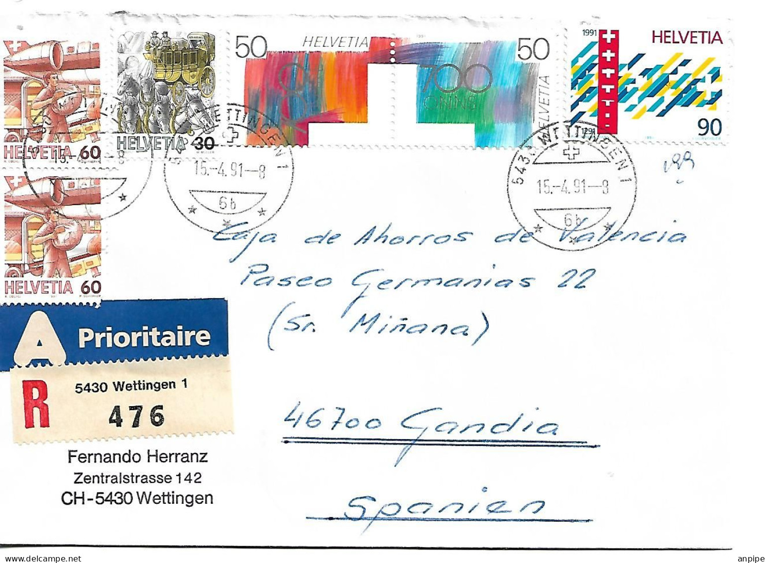 SUIZA.HISTORIA POSTAL - Brieven En Documenten