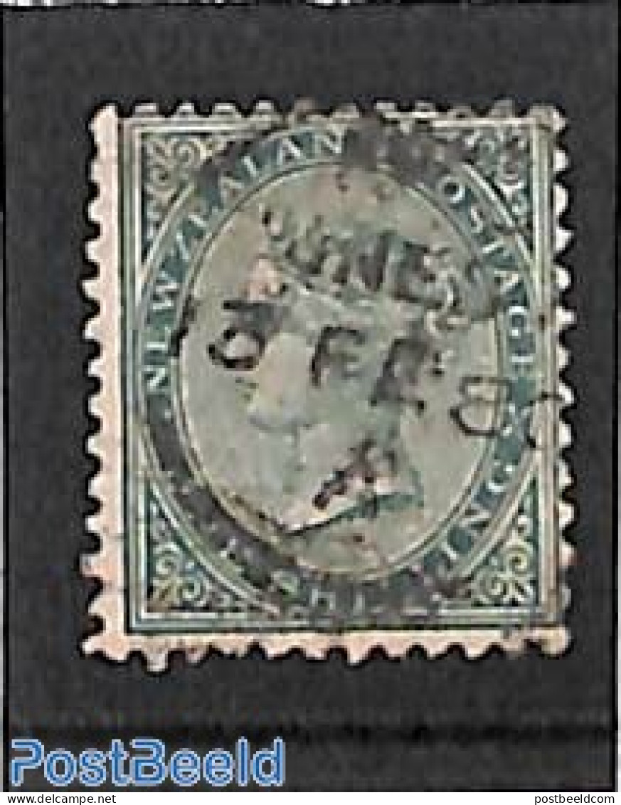 New Zealand 1878 1sh, Perf. 12:11.5, Used, Used Stamps - Used Stamps