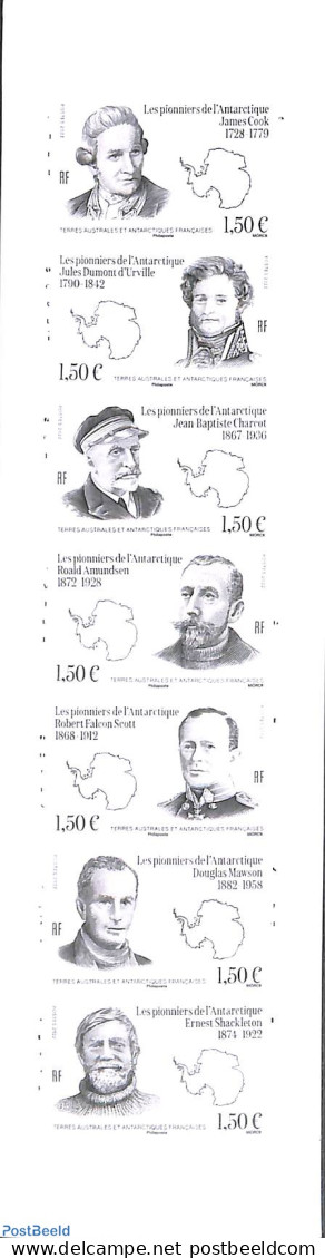 French Antarctic Territory 2022 Pioneers Of Antarctica 7v In Booklet, Mint NH, History - Science - Various - Explorers.. - Ongebruikt