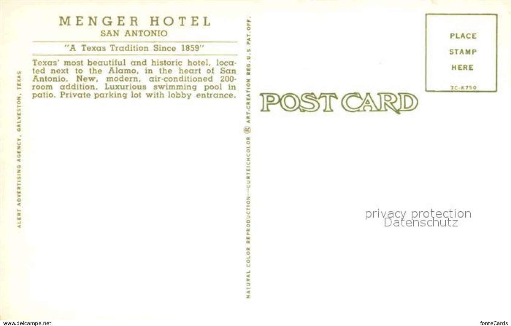 72853921 San_Antonio_Texas Menger Hotel Lobby - Andere & Zonder Classificatie