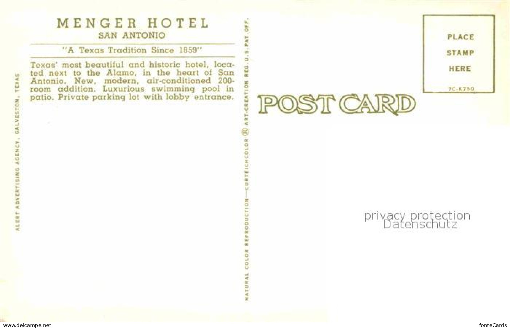72853896 San_Antonio_Texas Menger Hotel Lobby - Andere & Zonder Classificatie