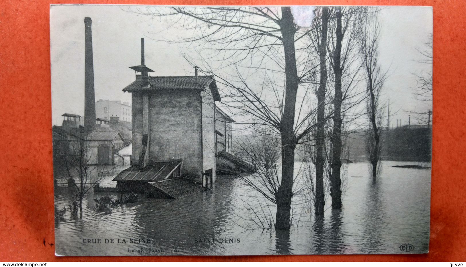 CPA (75) Crue De La Seine.1910. Saint Denis (7A.738) - Paris Flood, 1910