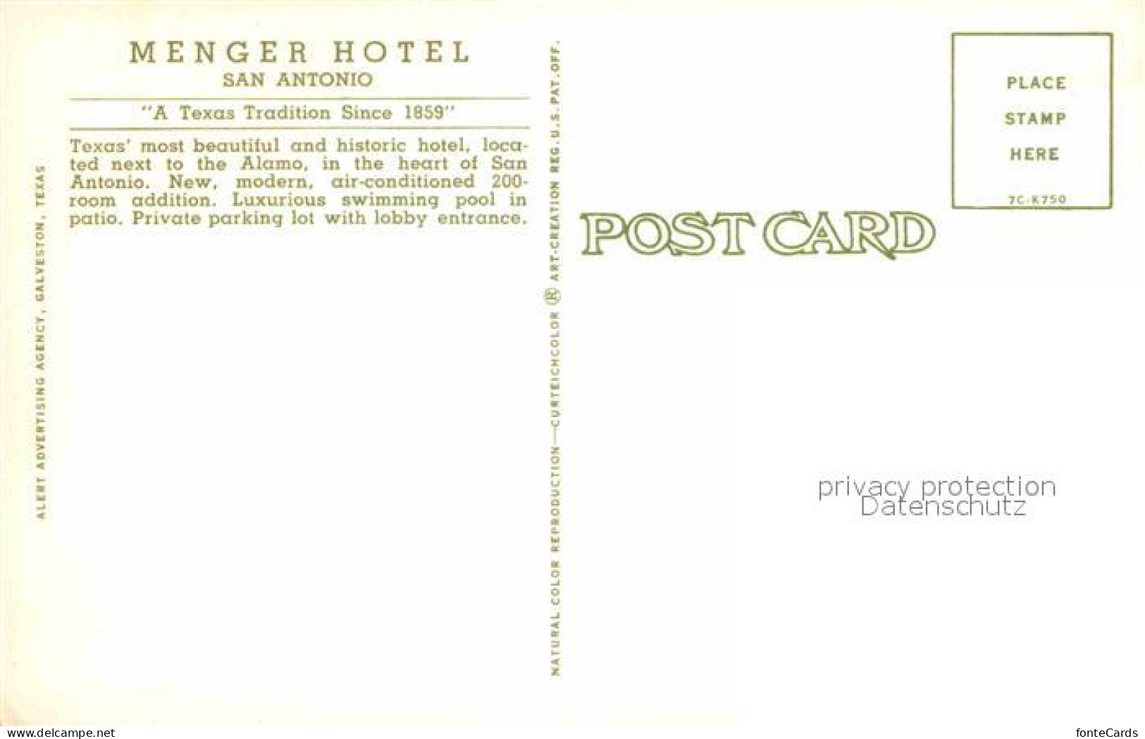 72853892 San_Antonio_Texas Menger Hotel Lobby - Andere & Zonder Classificatie