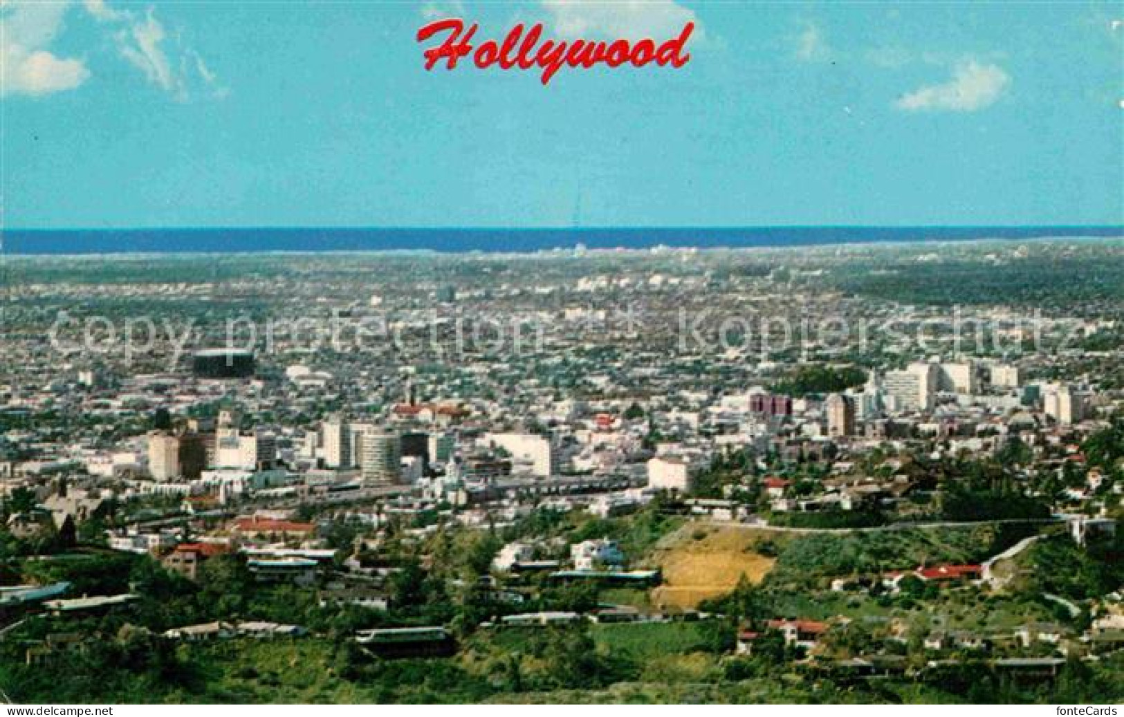 72853859 Hollywood California Panoramic View Wilshire District Pacific Ocean Hol - Andere & Zonder Classificatie