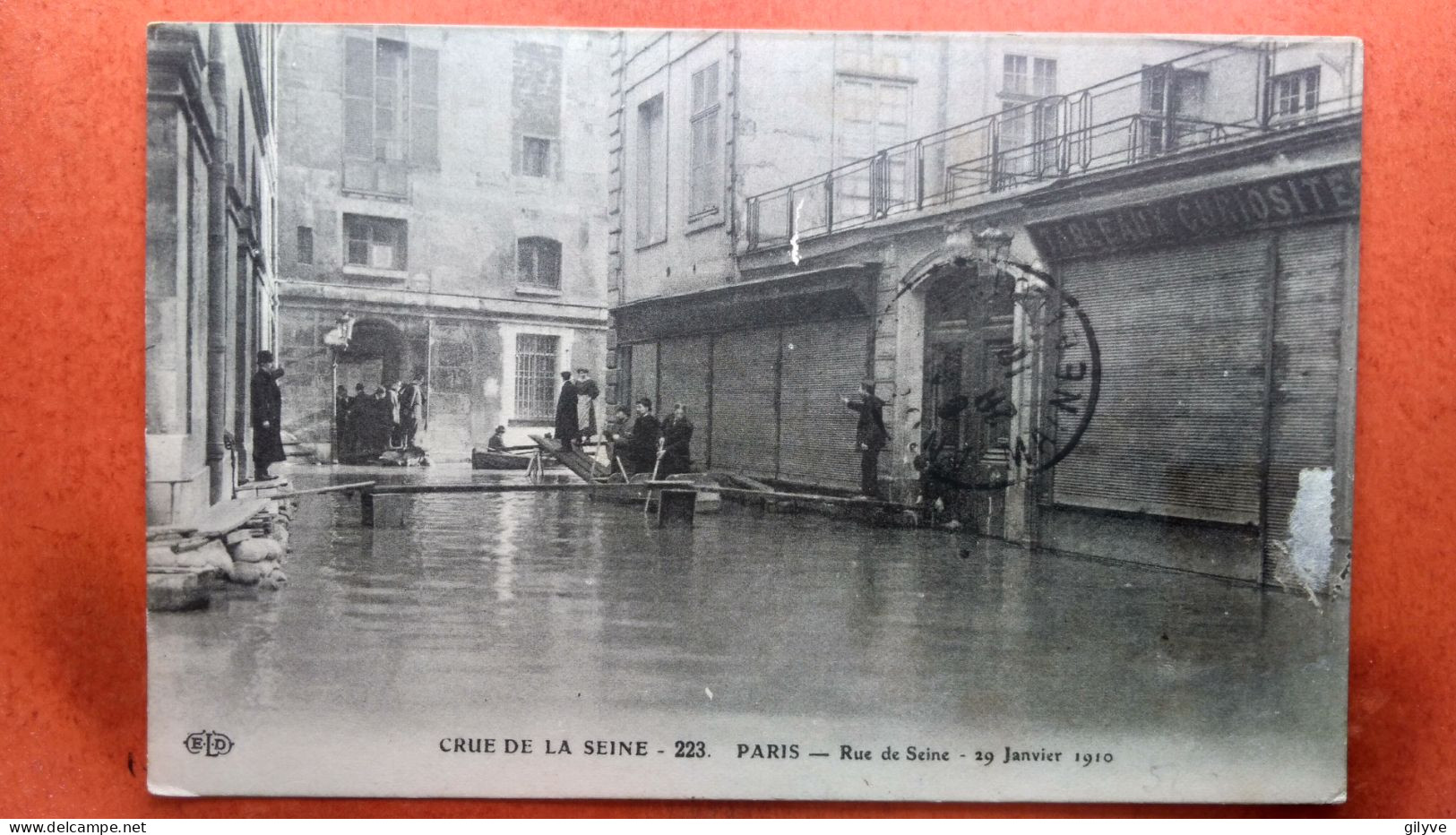 CPA (75) Crue De La Seine.1910. Paris.  Rue De Seine.  (7A.742) - Überschwemmung 1910