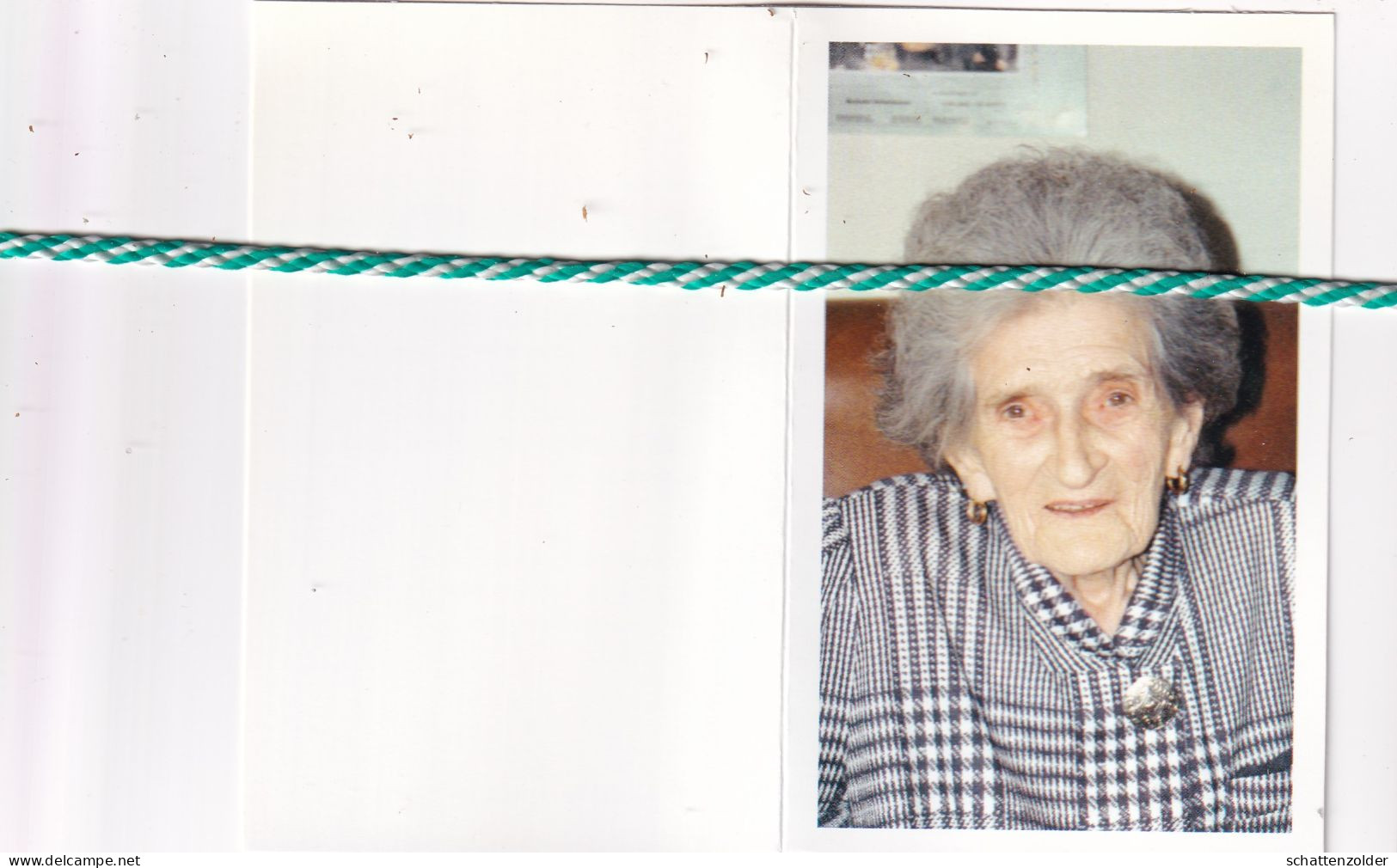 Maria Van Duyse-De Kerf, Sint-Gillis-Waas 1909, 1998. Foto - Obituary Notices