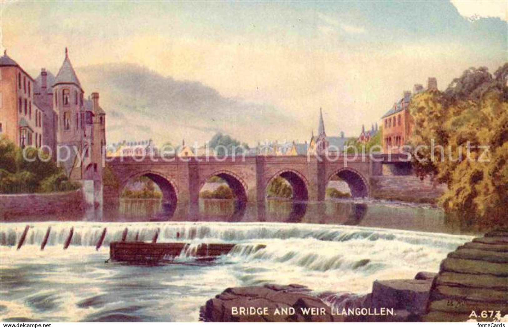 72842275 Llangollen Bridge Weir Llangollen - Andere & Zonder Classificatie