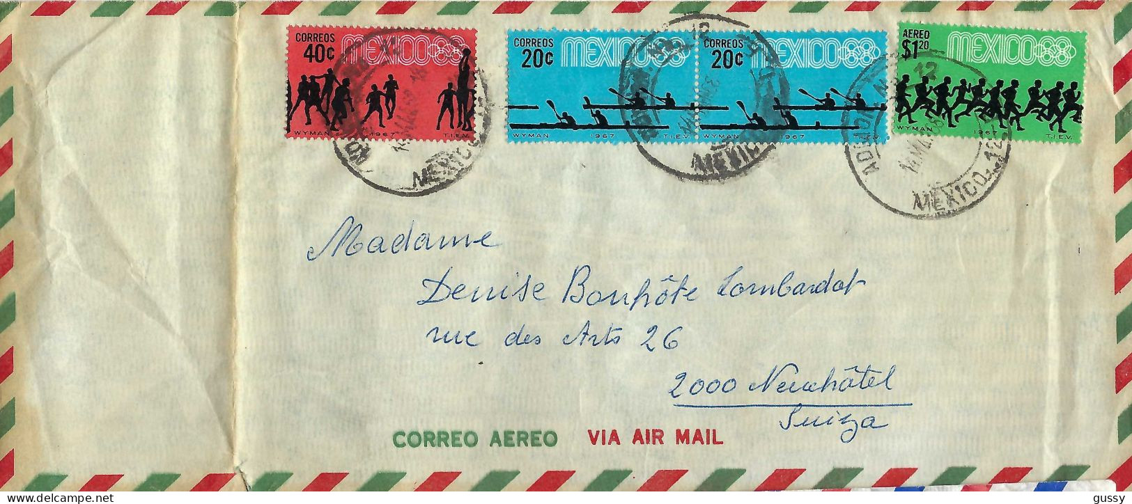 MEXIQUE Ca.1968: LSC Pour Neuchâtel (Suisse) - México