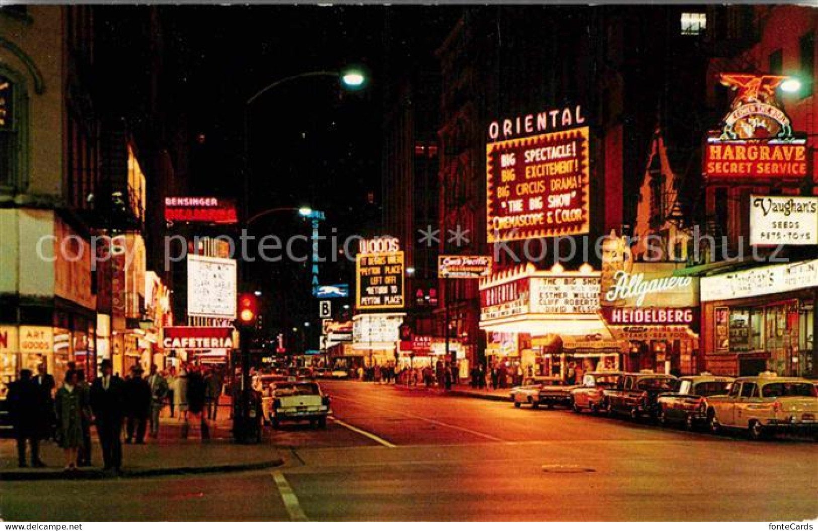 72837345 Chicago_Illinois Randolph Street Theatrical District In Twilight - Altri & Non Classificati