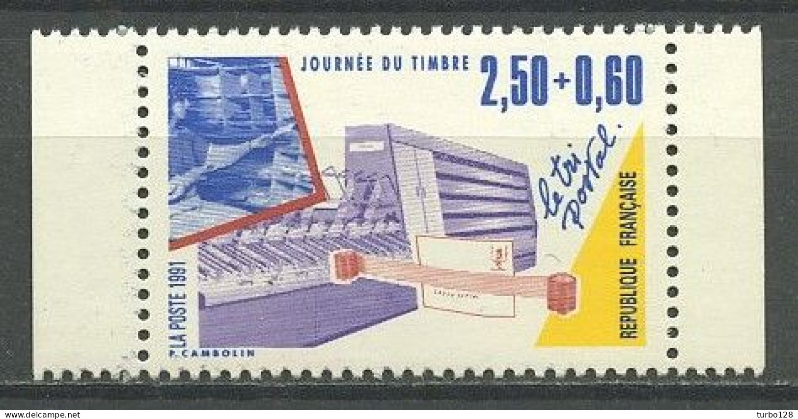 FRANCE 1991 N° 2689 ** Du Carnet Neuf MNH Superbe C 1.30 € Journée Du Timbre Les Métiers De La Poste Le Tri Postal - Unused Stamps