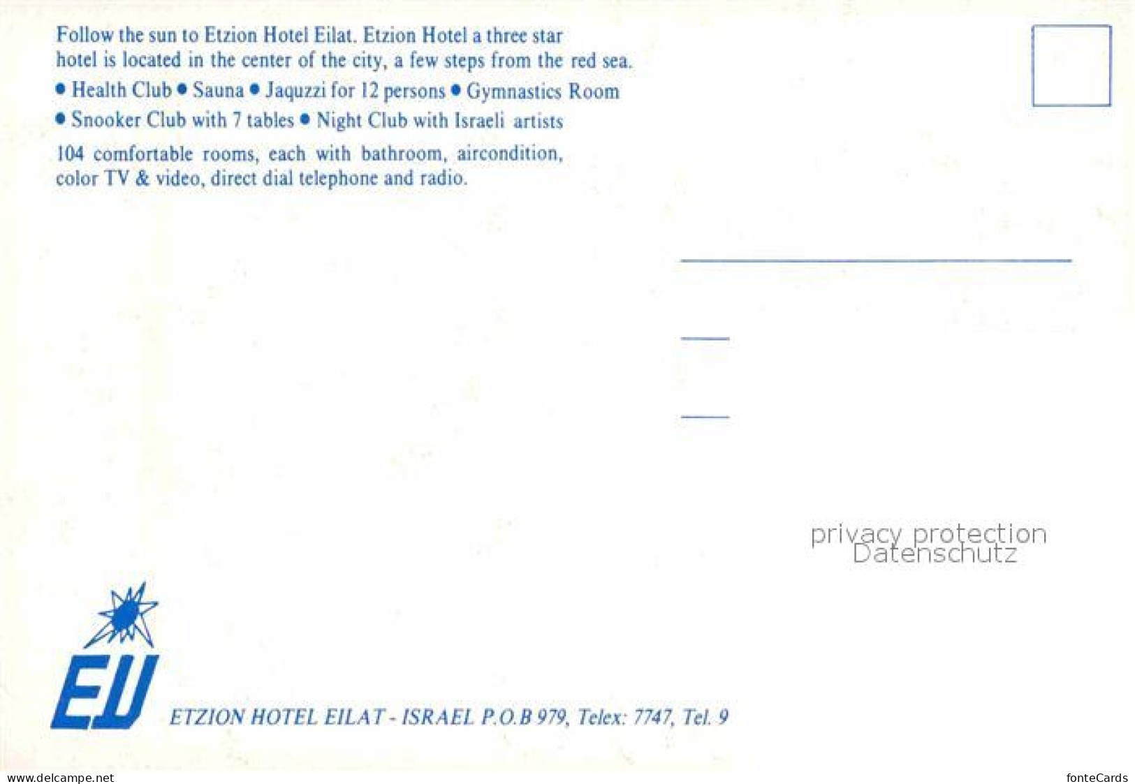 72832371 Eilat Etzion Hotel Eilat - Israel