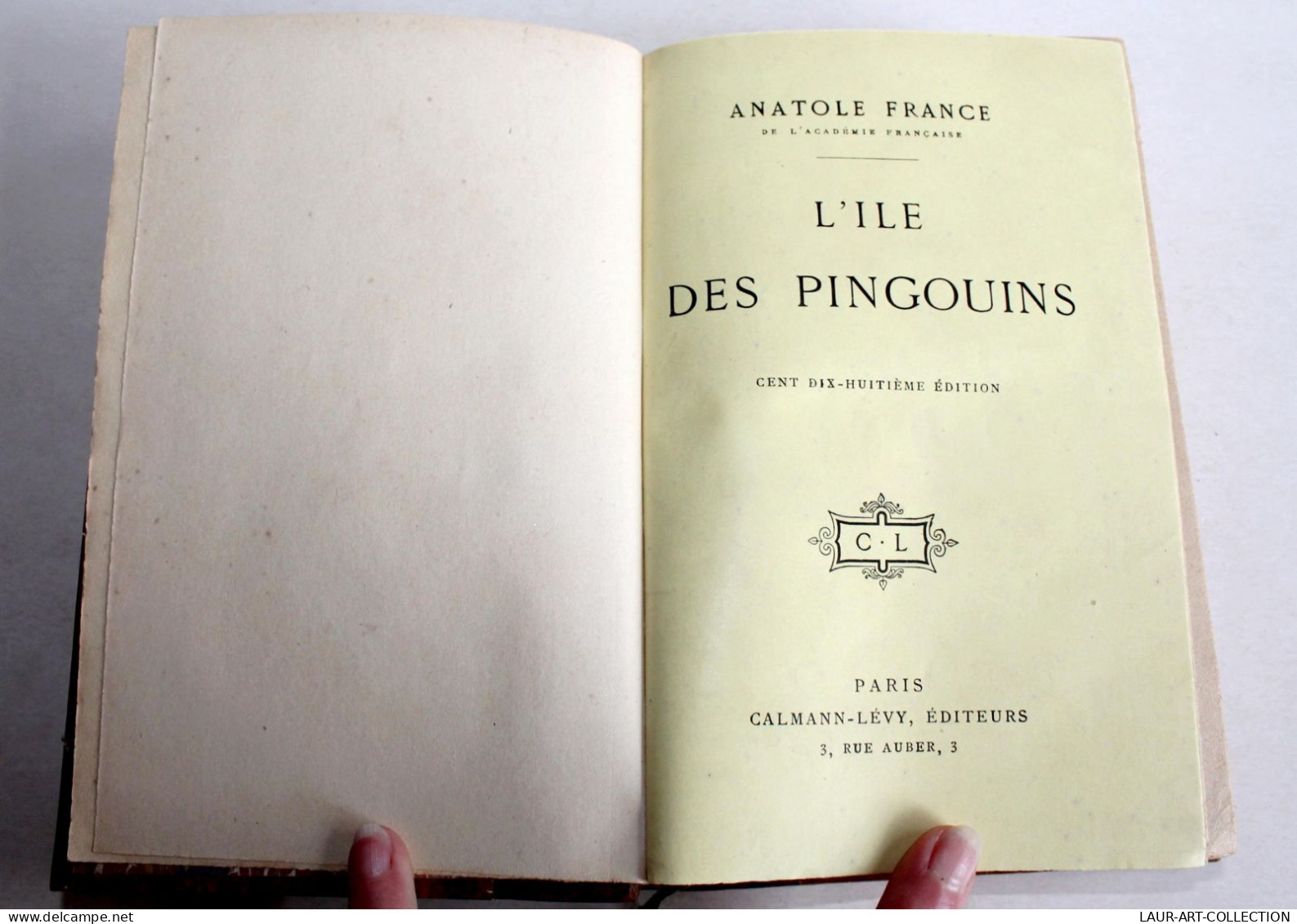 L'ILE DES PINGOUINS Par ANATOLE FRANCE 1917 CALMANN LEVY EDITEURS, LIVRE ANCIEN XXe SIECLE (2204.103) - 1901-1940