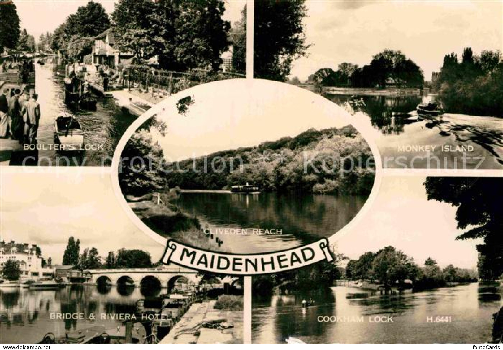 72831694 Maidenhead Riverside Boulters Lock Monkey Island Cookham Lock Bridge Ri - Other & Unclassified