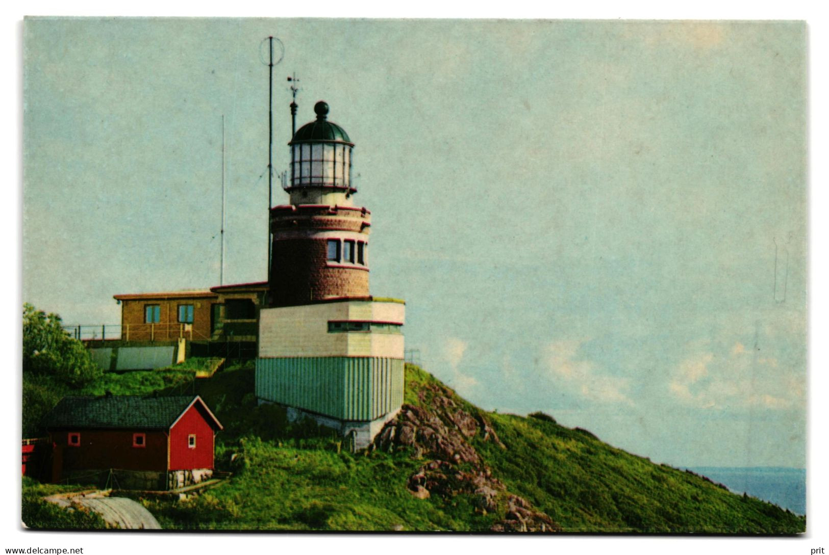 Kullens Fyr Lighthouse Höganäs, Öresund Scania Sweden 1970s Unused Small Postcard. Publisher E.Danielson Genevad - Sweden