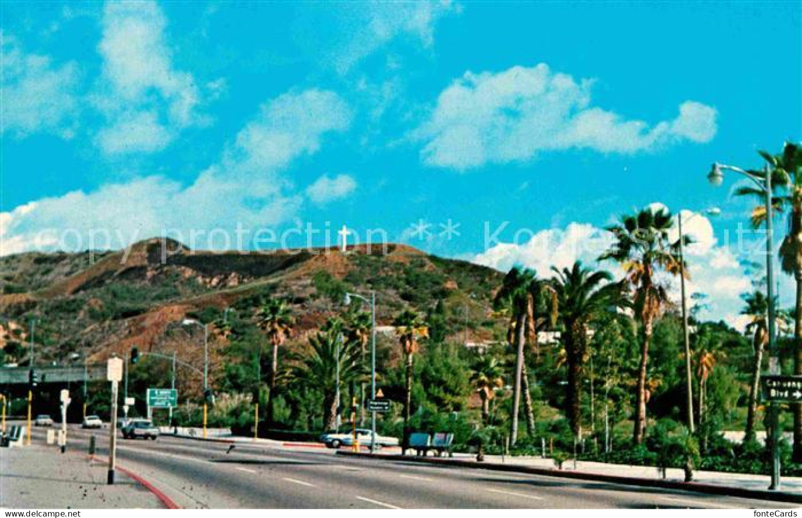 72824037 Hollywood California Palm Tree Line Highland Avenue Hollywood Freeway H - Other & Unclassified