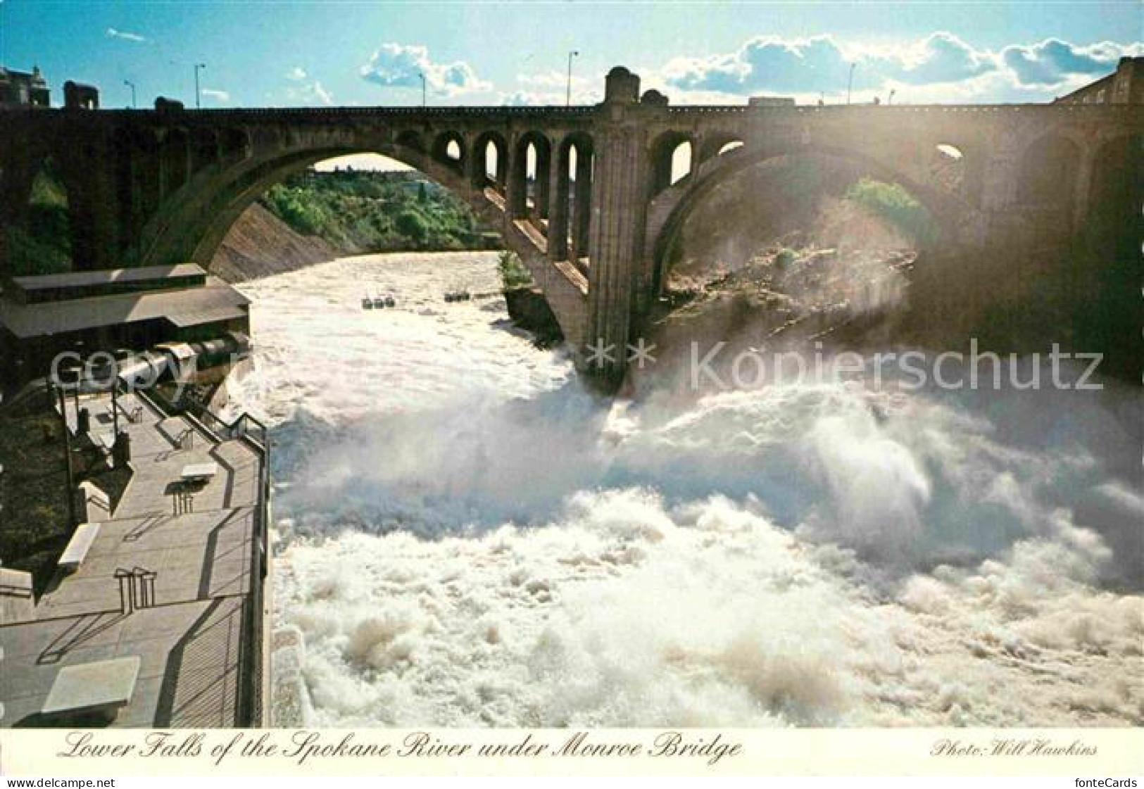 72822106 Spokane_Washington Falls River And Monroe Bridge - Autres & Non Classés