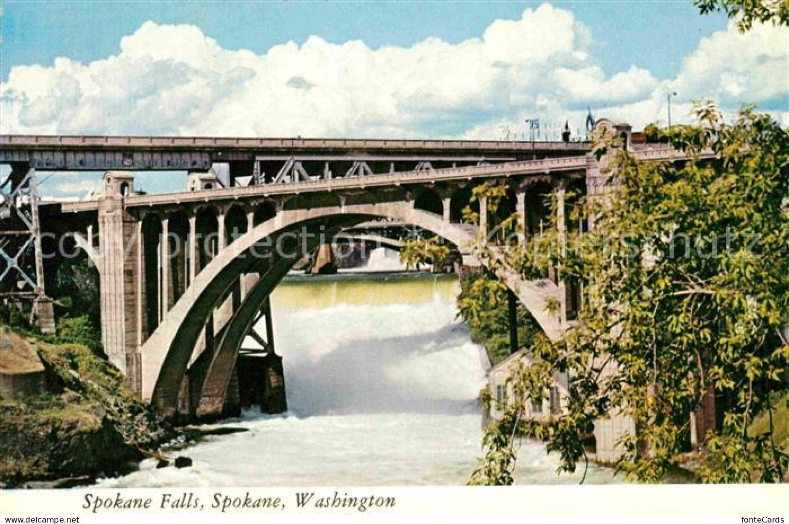 72822099 Spokane_Washington Falls Bruecke - Autres & Non Classés