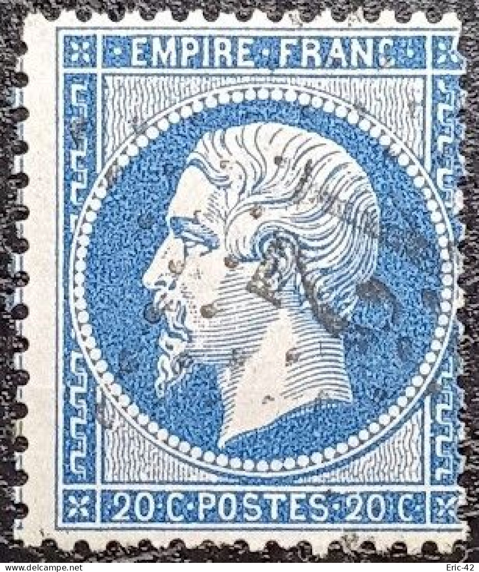 N°22. Variété. Oblitéré étoile De Paris N°12 - 1862 Napoleon III