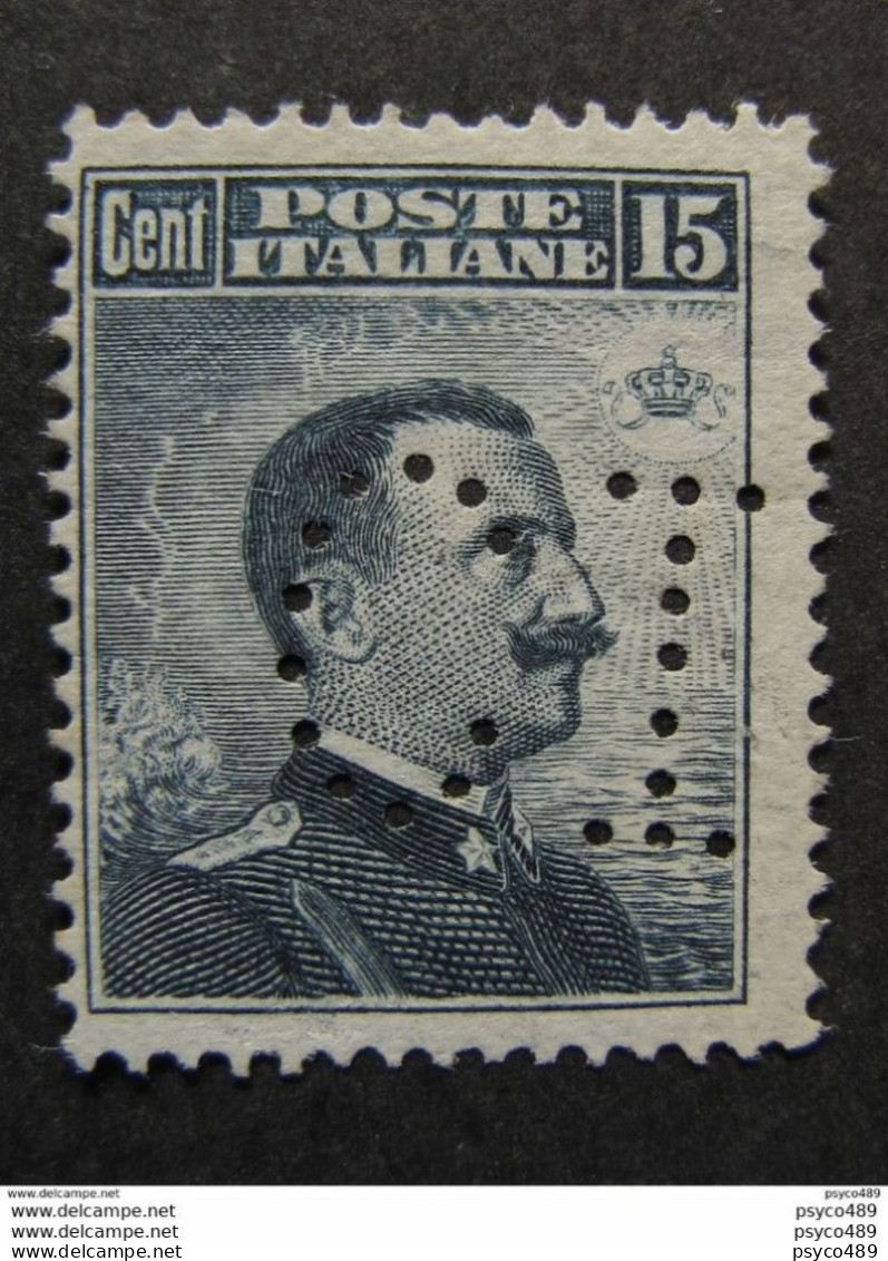 ITALIA Regno -1911- "Effigie" C. 20 MNH** Perfin (descrizione) - Nuovi