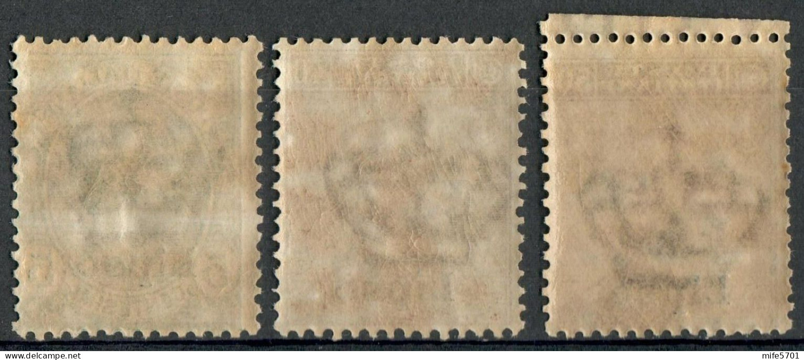 REGNO COLONIE EGEO LIPSO 1916 TRE FRANCOBOLLI C. 5 / C. 40 / C. 50 SOPRASTAMPATI 'LIPSO' NUOVI MNH ** SASSONE 2-6/7 - Egeo (Lipso)