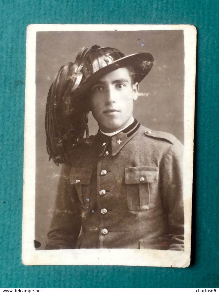 Photo Ancienne Militaire Italien Italie Chapeau Homme - Sonstige & Ohne Zuordnung