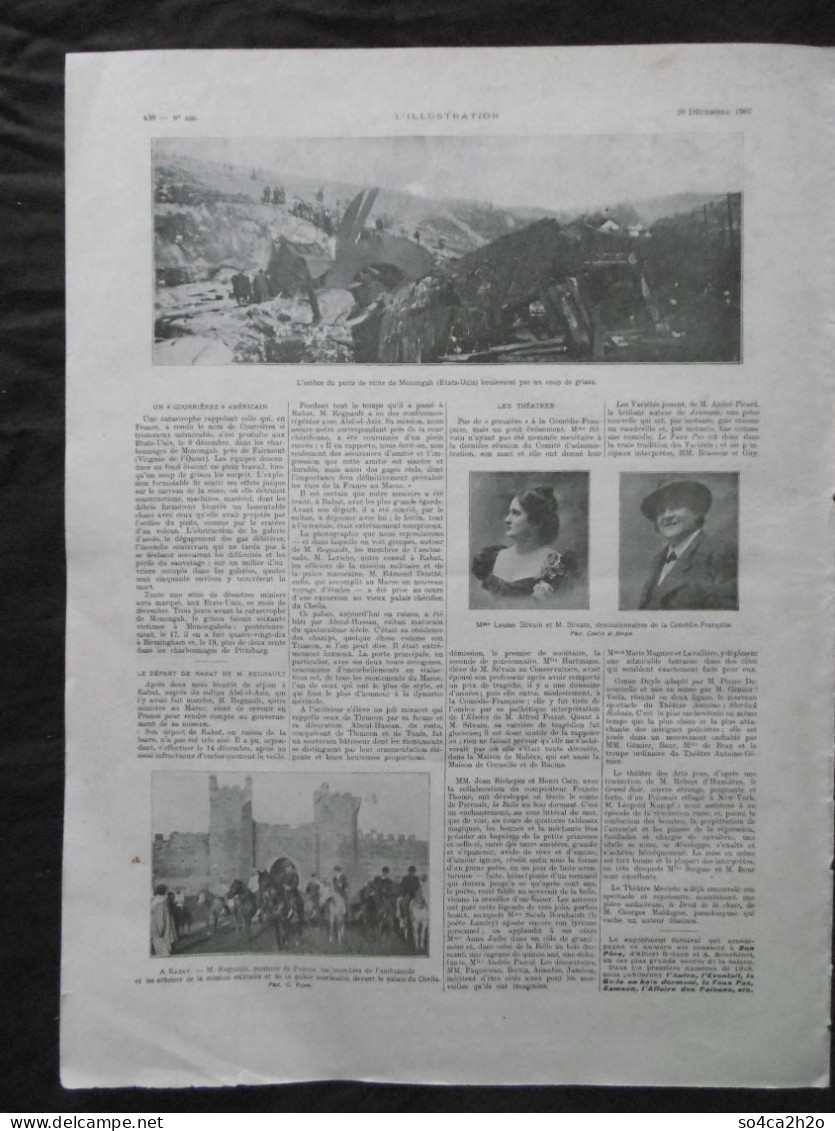 L'ILLUSTRATION N°3383 28/12/1907 Dans Les Sous Sols De L'Opéra; Un Faux Départ Du Ville De Paris, La Mosquée D'Hébron - Otros & Sin Clasificación