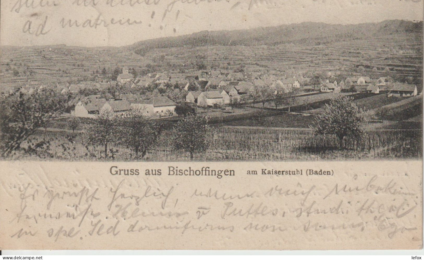 GRUSS AUS BISCHOFFINGEN EN 1912 - Autres & Non Classés