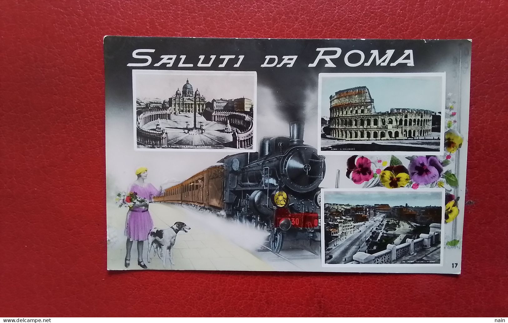 ITALIE  -  ROME - " SALUTI DA ROMA " --  TRAIN EN GROS PLAN - - - - " RARE "  - - Autres & Non Classés
