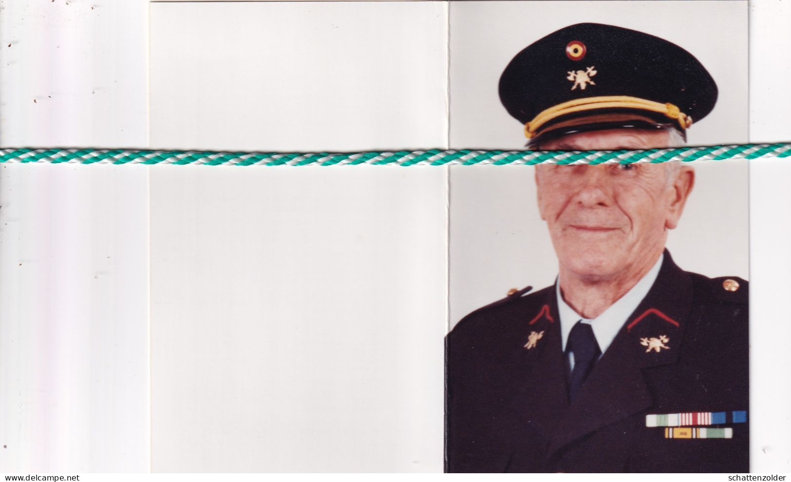 Henri Van Heule-Belaen, Menen 1906, 1995. Oud-strijder 40-45, Lid Geheim Leger. Foto Ere Sergeant Brandweer - Décès