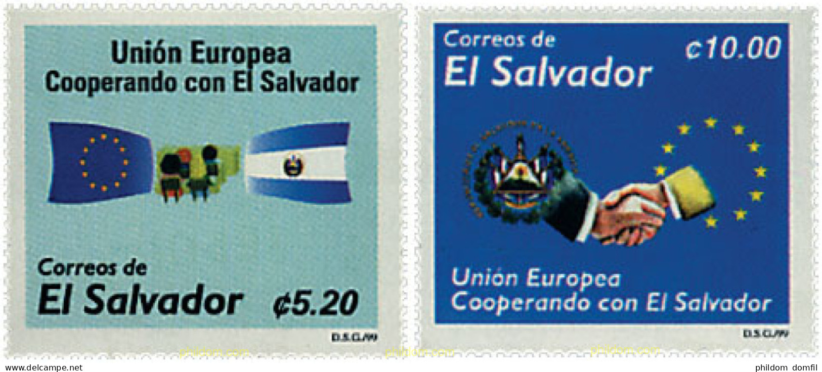 39845 MNH EL SALVADOR 1999 COOPERACION DE LA UNION EUROPEA CON EL SALVADOR - El Salvador