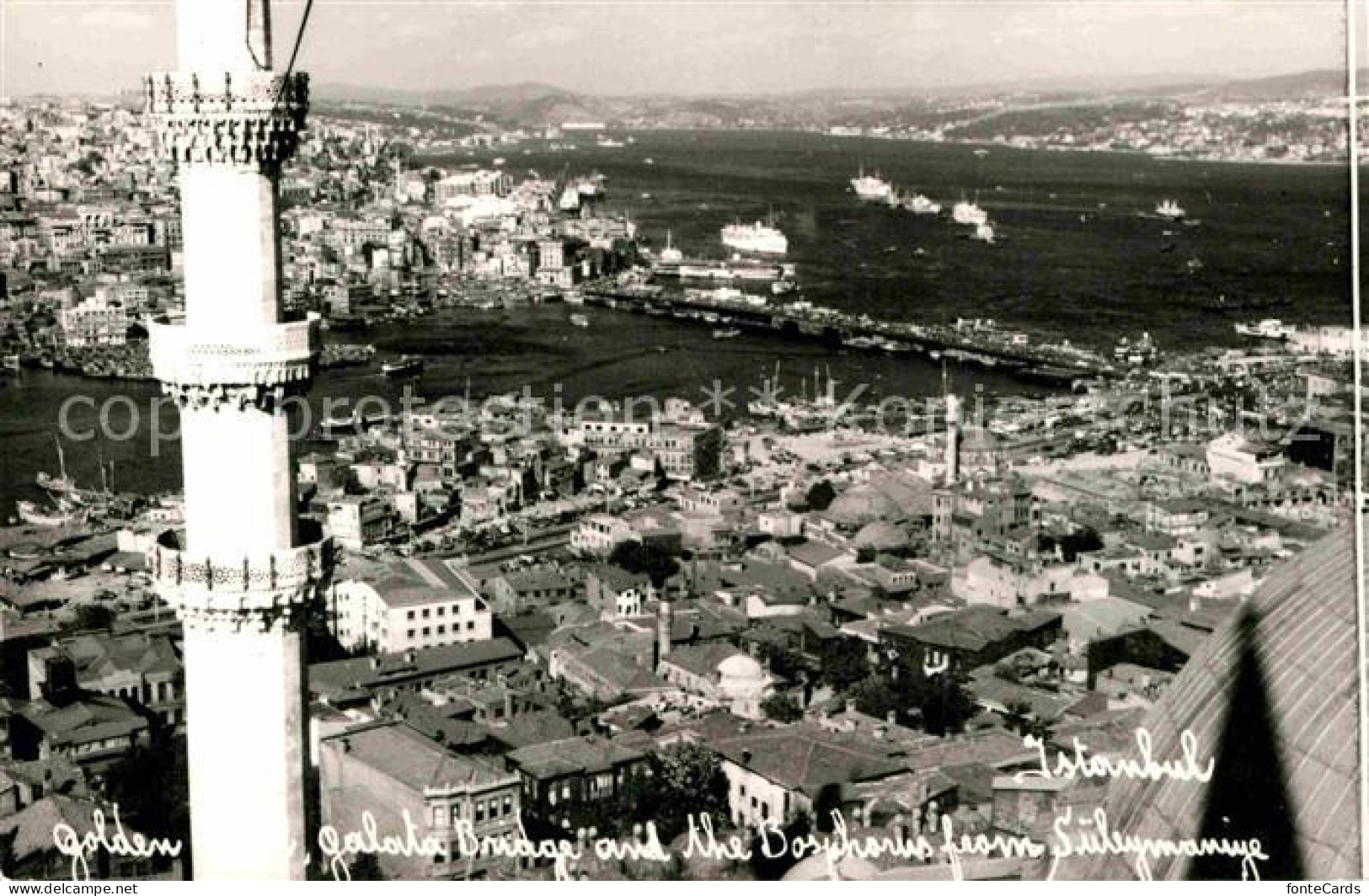 72811807 Istanbul Constantinopel Golden Galata Bridge And The Bosphorus From Sue - Turkey