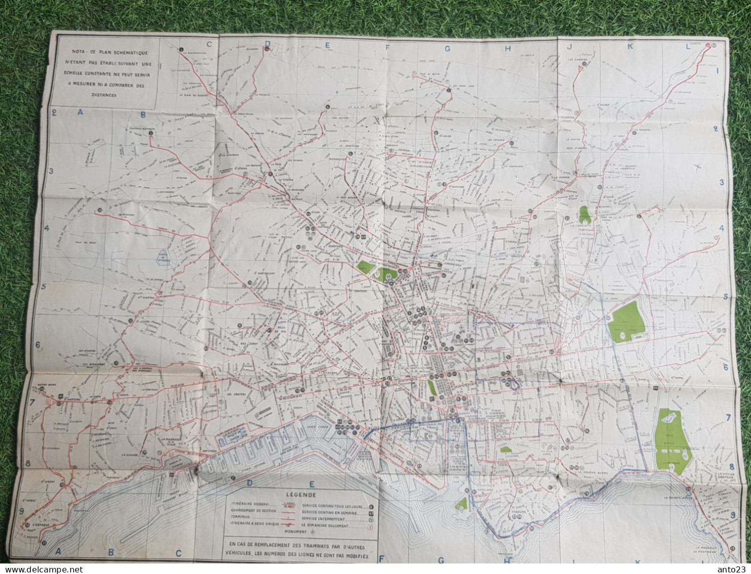 1938 PLAN Des RESEAUX De MARSEILLE De La Compagnie Française De TRAMWAYS 6 & 8 Rue Sénac Marseille 13 - Europa