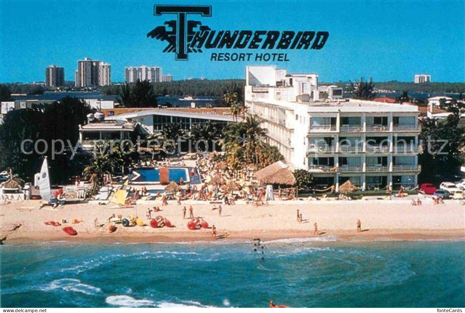 72807563 Miami_Beach Thunderbird Resort Hotel Strand Fliegeraufnahme - Andere & Zonder Classificatie
