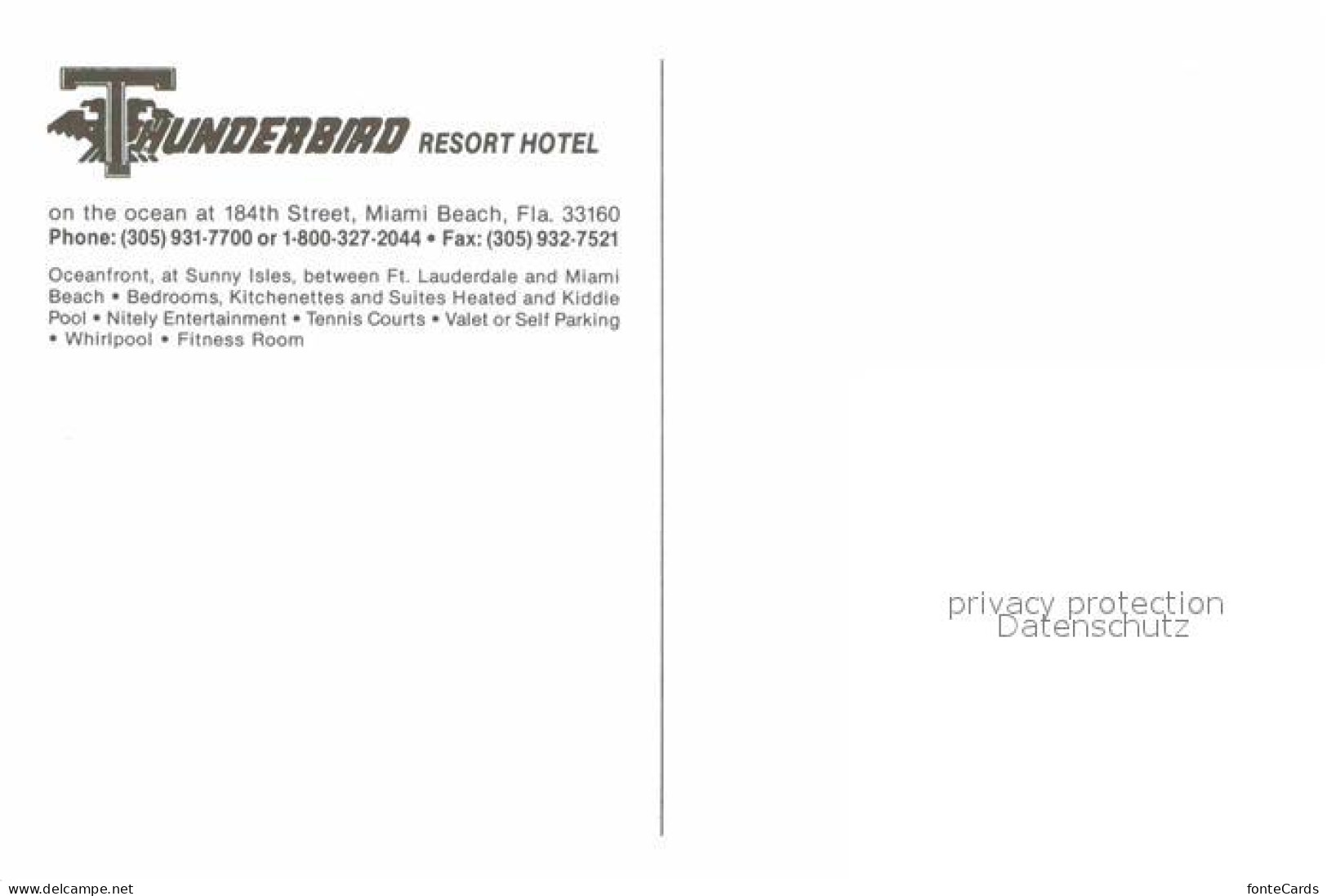 72807563 Miami_Beach Thunderbird Resort Hotel Strand Fliegeraufnahme - Other & Unclassified